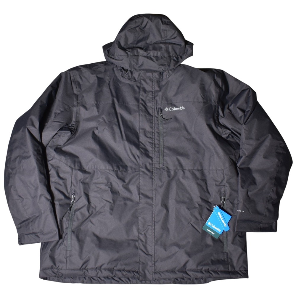 Columbia Tipton Peak III Hooded Insulated Jacket Size XXL Black OmniTech NWT NEW